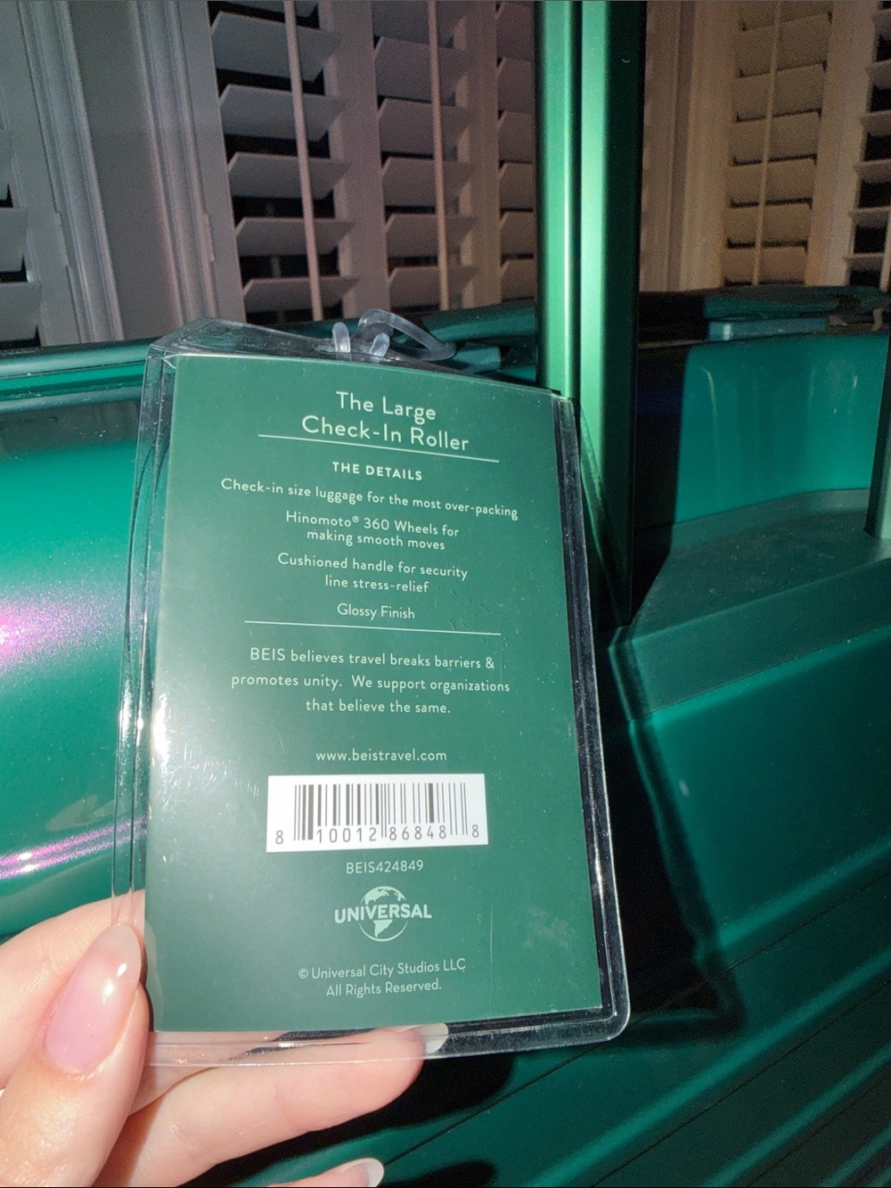 NWT BEIS WICKED GREEN Large Check-In Roller 💚💚 - Picture 7 of 8